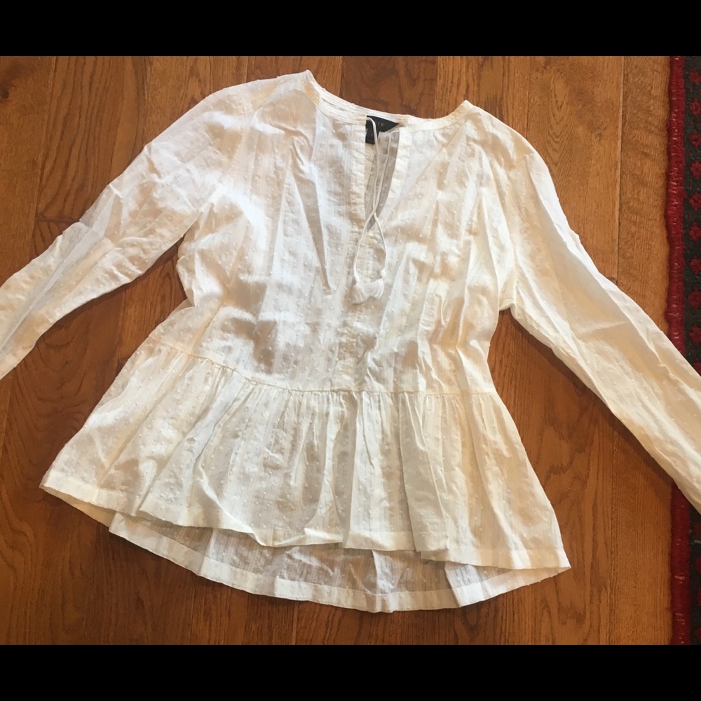 Peplum white blouse